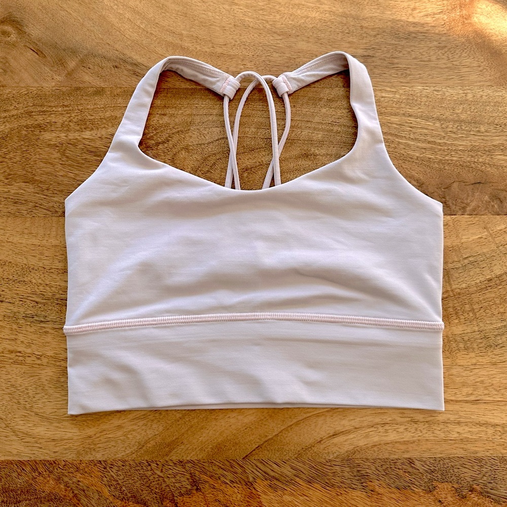 Lululemon Free to Be Bra *Long Line – Light Pink (Size 4)